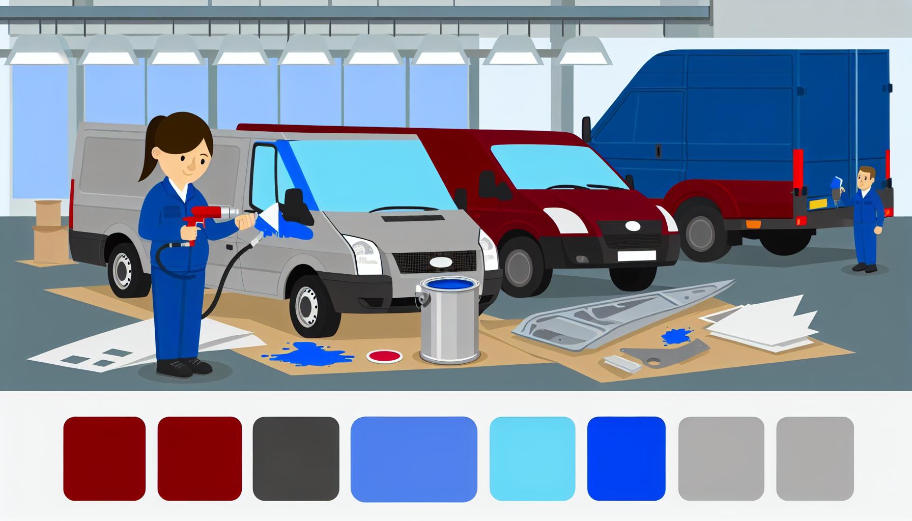 Illustration representing expert strategies for extending the lifespan of uk commercial vehicle bodywork