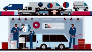 Illustration representing the financial benefits of routine bodywork maintenance for uk commercial fleets
