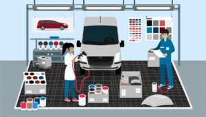 Illustration representing how to achieve a showroom shine: expert valeting tips