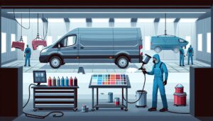 Illustration representing eco-friendly valeting solutions for modern commercial workshops