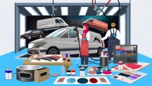 Illustration representing the latest trends in car valeting and detailing services