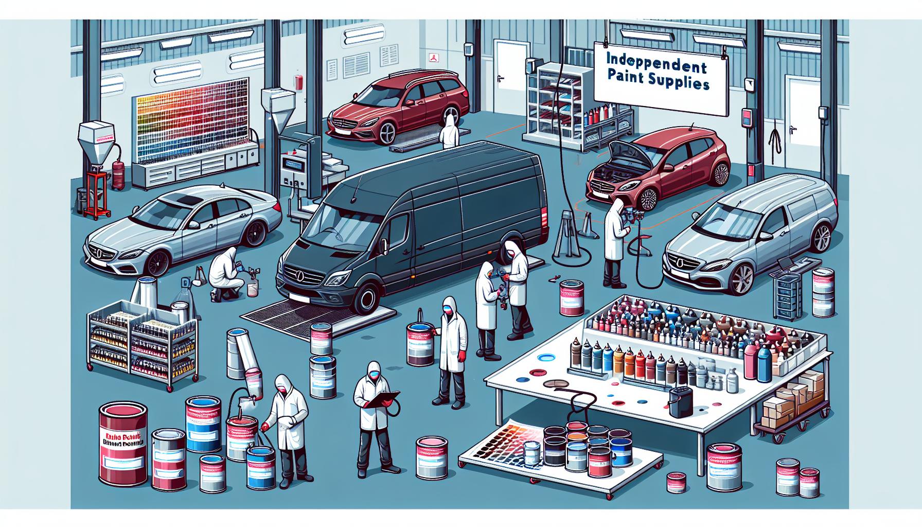 Illustration representing why independent paint supplies is the go-to source for valeting products in the uk