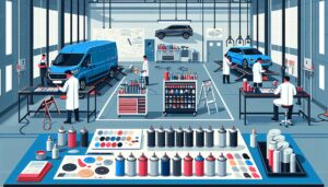 Illustration representing boost workshop efficiency: essential valeting products for commercial garages