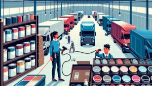 Illustration representing fleet care solutions: essential products for commercial vehicle valeting