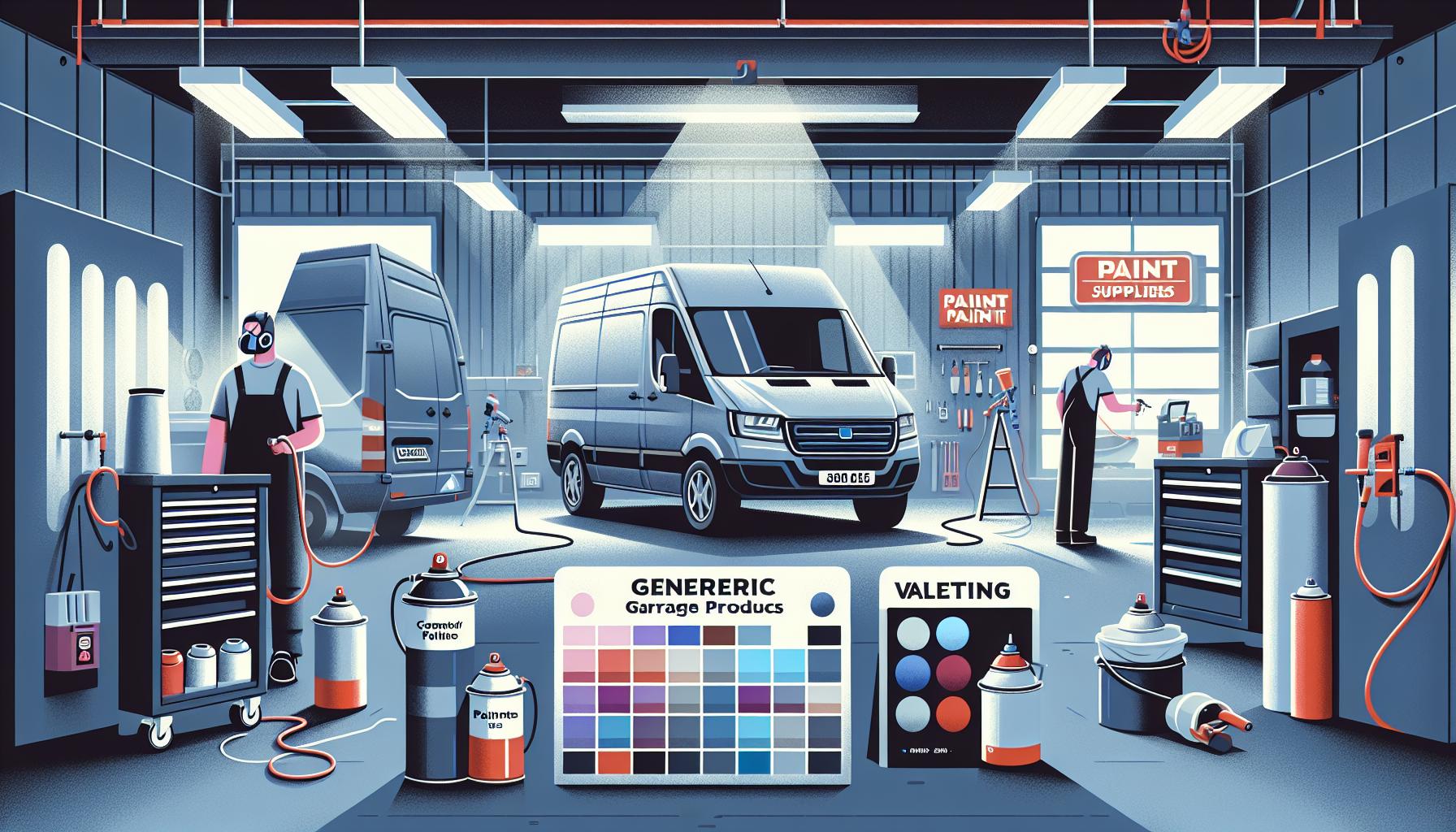 Illustration representing what are the latest valeting products from independent paint supplies for uk garages