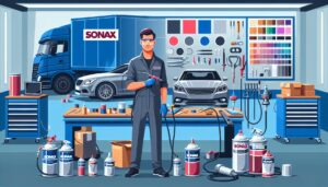 Illustration representing improve customer experience with premium valeting solutions including sonax products