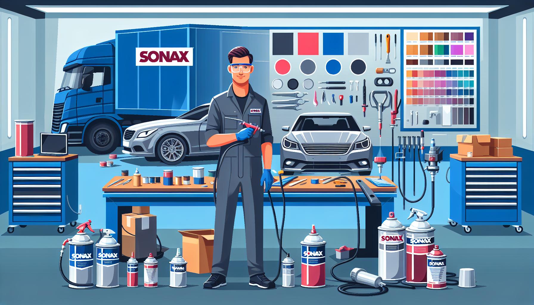 Illustration representing improve customer experience with premium valeting solutions including sonax products