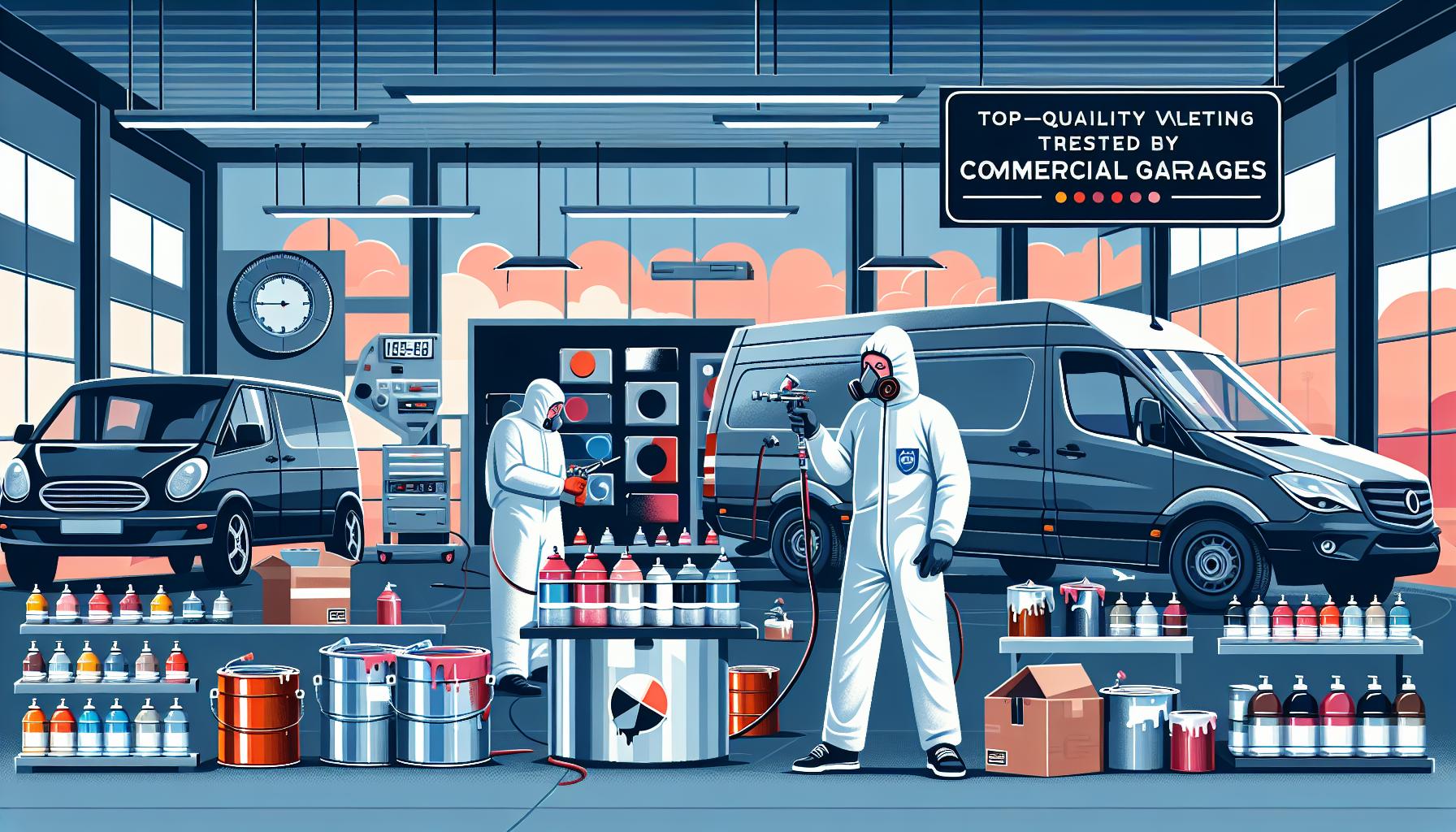 Illustration representing top-quality valeting supplies trusted by commercial garages