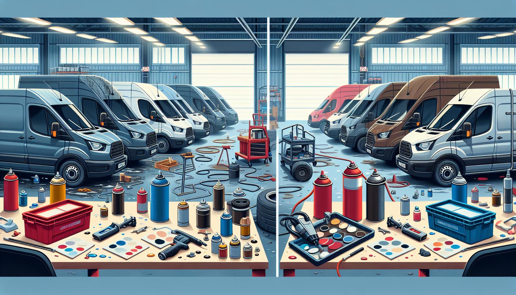 Illustration representing from grime to shine: best heavy-duty valeting products for high-volume garage