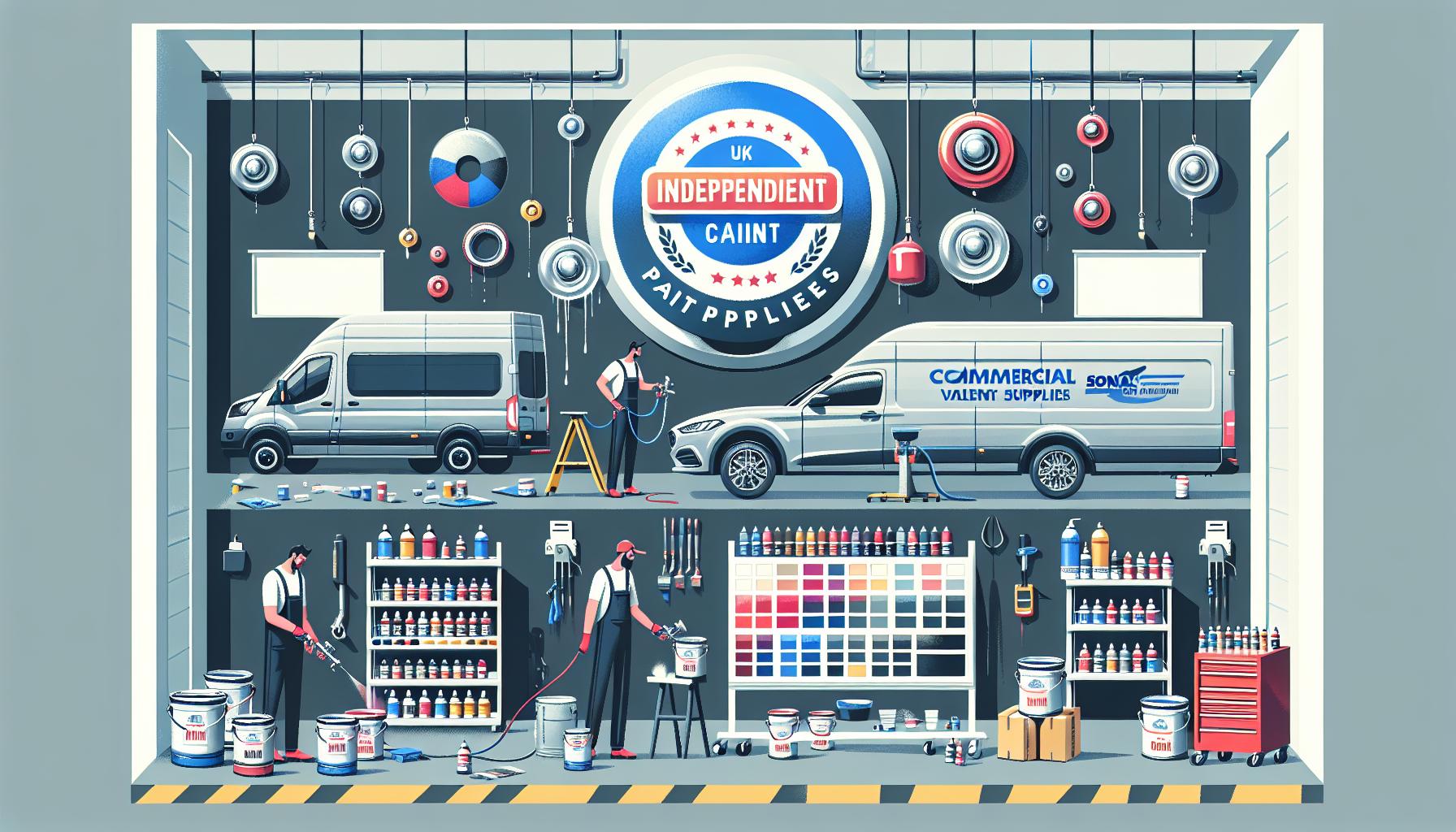 Illustration representing independent paint supplies: your trusted stockist of leading uk valeting brands, including sonax