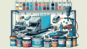 Illustration representing sikkens commercial vehicle coatings: premium performance for professional body shops