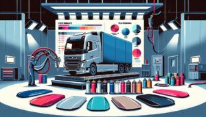 Illustration representing why leading brands matter in commercial vehicle paint finishes