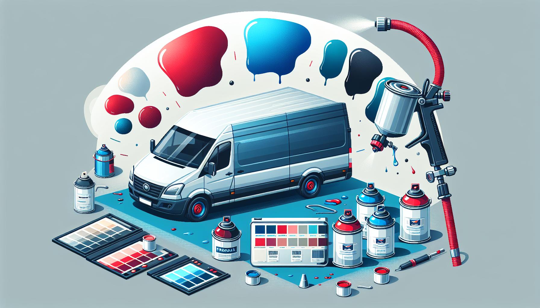 Illustration representing why premium paint brands matter in commercial vehicle refinishing and fleet finishes