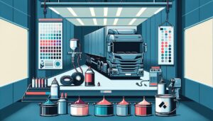 Illustration representing chassis paints and dtm coatings for commercial vehicles: complete underbody protection guide