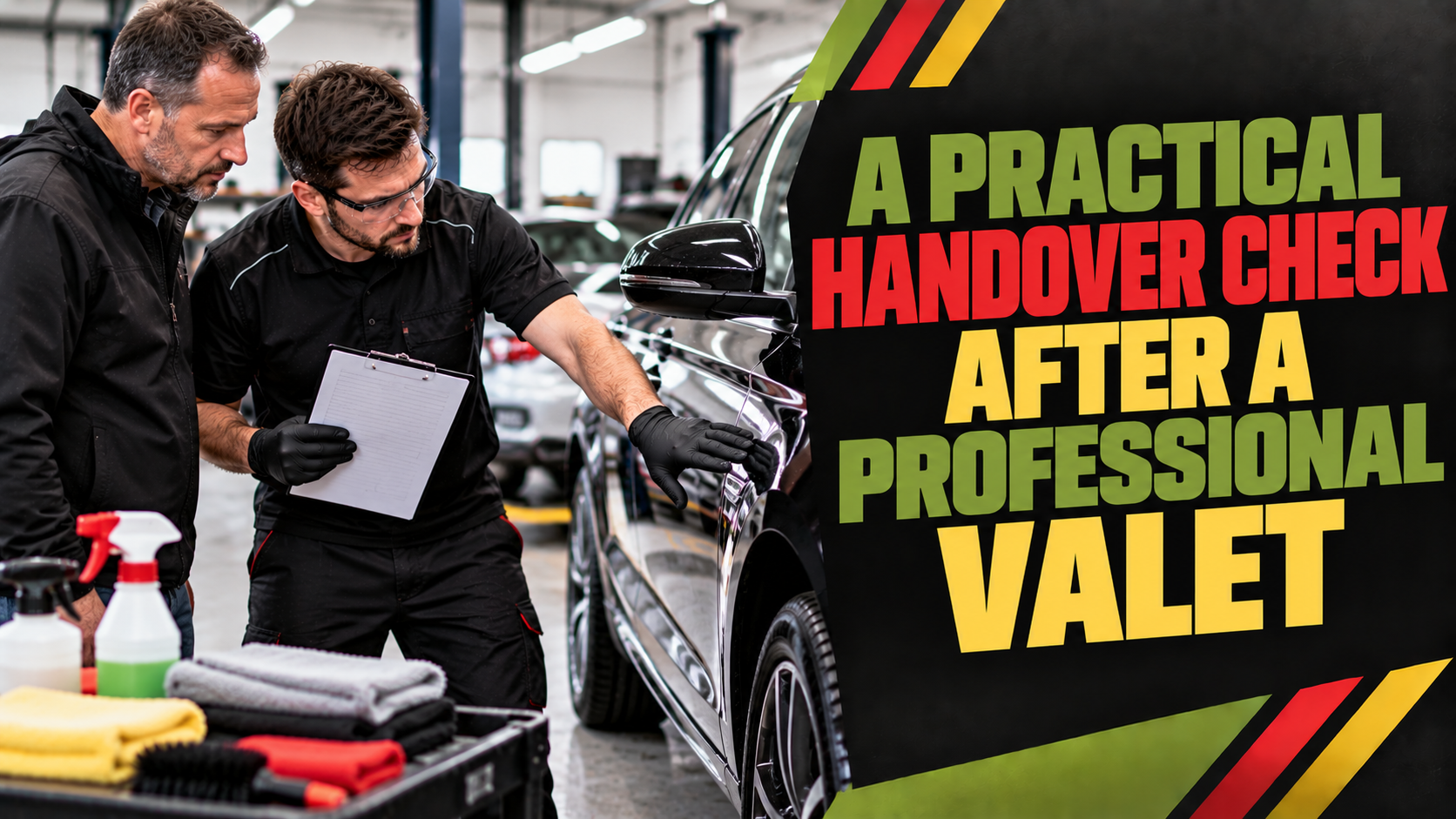 Key Takeaways Agree the scope of the valet before carrying out the final inspection. Check paint, wheels, lower panels, glass and mirrors in suitable lighting for residue, water marks and missed areas. Inside, inspect visible trim, seats, mats, footwells, touch surfaces and internal glass. Make sure fabrics are adequately dry and that controls or grip surfaces have not been left greasy or slippery. Record anything outside the agreed service scope and note any product, surface or issue that needs follow-up.The final moments before a car leaves the bay matter more than almost any other part of the job. A customer rarely remembers how long a polish took or which compound was used, but they will remember a swirl mark caught in the afternoon sun or a smear left across the rear windscreen. Getting the handover right protects the hours of work that came before it. Why The Final Check Decides Satisfaction A detail can be technically excellent and still leave a customer unhappy if the final inspection is rushed or skipped altogether. Professional detailers know the handover moment is where quality is actually judged, not during the wash, the correction stage, or the application of protection. Dealerships and bodyshops use dedicated quality inspection checklists for exactly this reason, verifying that every element of the work meets customer standards before a vehicle is returned or displayed. Skipping a proper final check creates two separate risks. First, defects that were always there, or new damage picked up during handling, go unnoticed until the customer spots them, at which point trust is harder to rebuild. Second, genuine detailing faults such as missed panels, residue, or product haze get discovered by the client rather than the business, turning a routine collection into an awkward conversation. IPS Paint supplies bodyshops and valeters across South Wales with the products and technical knowledge that support a reliable finish. Check the Exterior in Good Light Walk around the vehicle in good light and inspect the paint from more than one angle. Look for remaining product residue, water marks and obvious areas that have been missed. Check the wheels, wheel arches and lower panels against the service that was agreed with the customer. A maintenance valet and a more extensive detailing job should not be judged against the same checklist, so the final inspection should always reflect the work that was actually booked. For bodyshop work, inspect the repaired area under suitable lighting and follow the paint system's own handover procedure. Check the Exterior in Good Light Walk around the vehicle in good light and inspect the paint from more than one angle. Look for remaining product residue, water marks and obvious areas that have been missed. Check the wheels, wheel arches and lower panels against the service that was agreed with the customer. A maintenance valet and a more extensive detailing job should not be judged against the same checklist, so the final inspection should always reflect the work that was actually booked. For bodyshop work, inspect the repaired area under suitable lighting and follow the paint system's own handover procedure. Record Exceptions and Follow-Up If a stain, coating defect, paint mark or other issue falls outside the agreed service, record it clearly rather than attempting to conceal it with a dressing or promising that it can be removed. For each job, note what was completed, any exceptions identified during the final inspection and any product, surface or issue that needs follow-up. This creates a consistent record that another team member can understand and helps make the handover process repeatable. Building A Consistent Handover Checklist Consistency turns a good final check into a reliable business process rather than something left to memory or mood. A written or digital checklist, used on every vehicle regardless of job size, ensures nothing gets skipped when the workshop is busy or a collection time is looming. A practical handover checklist can include: Paint checked from more than one angle for residue, water marks and obvious missed areas Wheels, wheel arches and lower panels checked against the agreed service External glass and mirrors checked from inside and outside Touch surfaces and visible interior trim checked for residue Seats, mats, footwells and internal glass checked against the agreed service Fabrics checked to ensure they are adequately dry for handover Controls and grip surfaces checked for greasy or slippery residue Bottles, cloths and tools removed from the vehicle Exceptions and anything requiring follow-up recorded clearly Treating this list as a standard part of the workflow, rather than a box-ticking exercise reserved for complaints, builds the kind of reputation that keeps customers returning and referring others. A Thorough Check Is The Last Step That Actually Matters Every stage of a detail, from pre-wash through correction to protection, sets up the final result, but the handover check is what the customer actually experiences. Catching a swirl mark, a smeared window or a greasy dash before release costs only minutes; missing one costs trust that is far harder to earn back. For a checklist that holds up job after job, start with a reliable range of detailing and finishing products built for the final stages of the process, where the small details end up deciding the whole result.