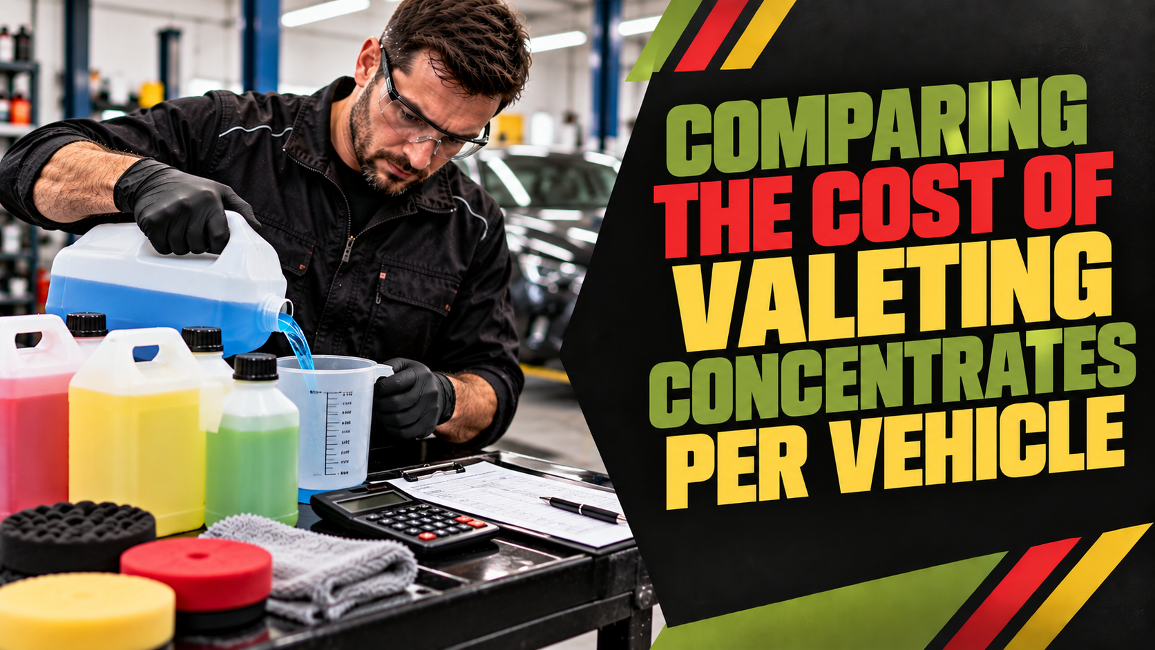 Comparing the cost of valeting concentrates per vehicle