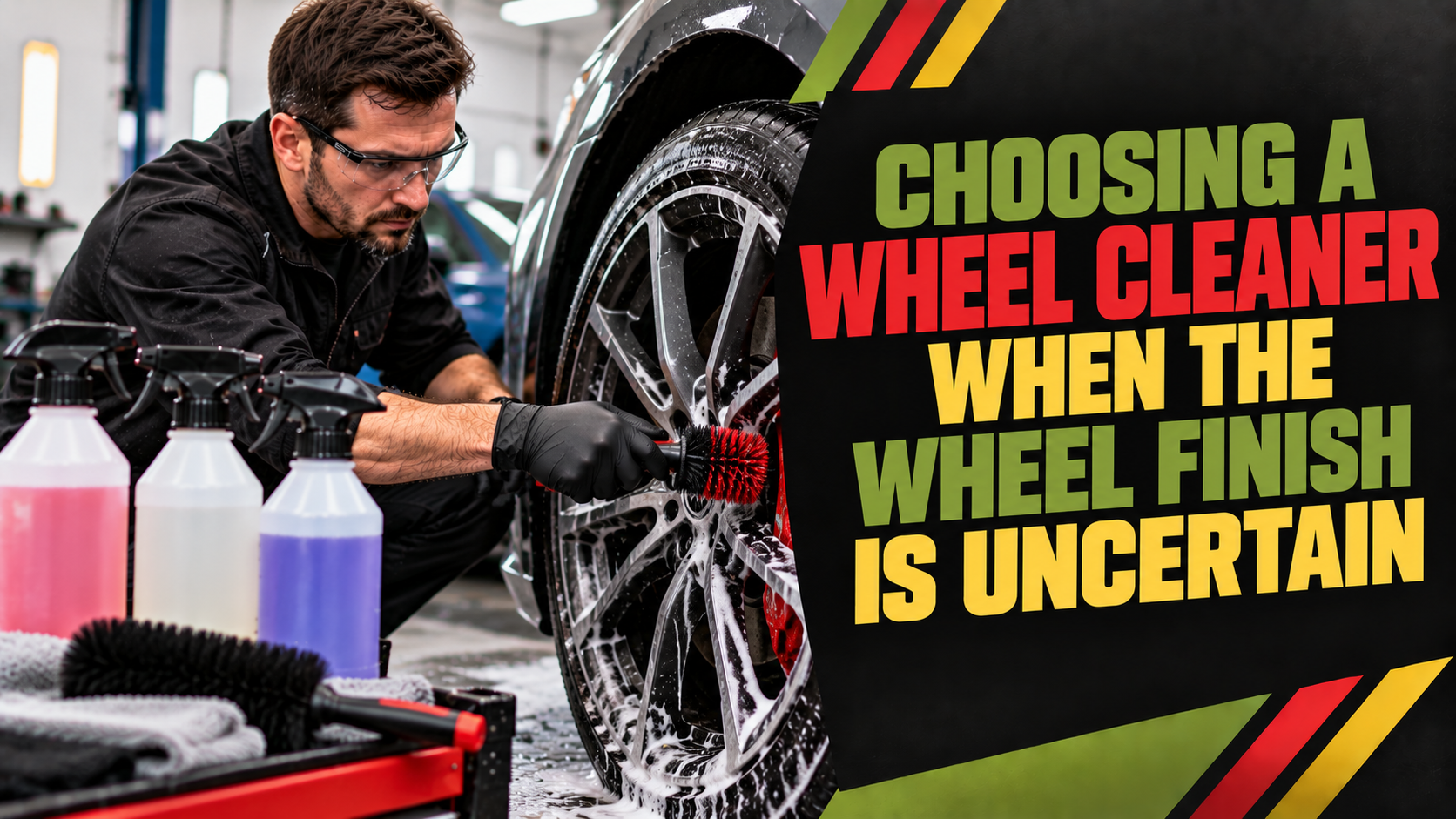 Choosing a wheel cleaner when the wheel finish is uncertain